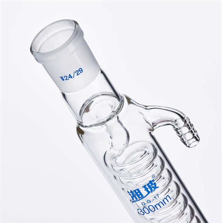 Laboratory Chemistry West Liebig Glass Condenser Pipe With Straight Direct Inner Tube Standard Ground Joint